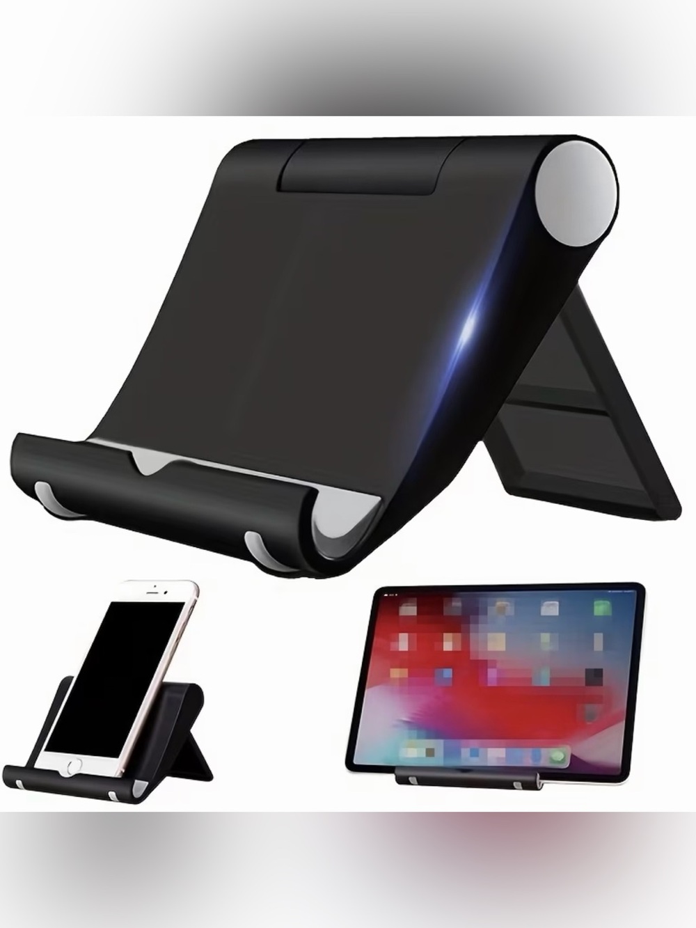 Black Universal Smartphone & Tablet Stand - Portable Holder